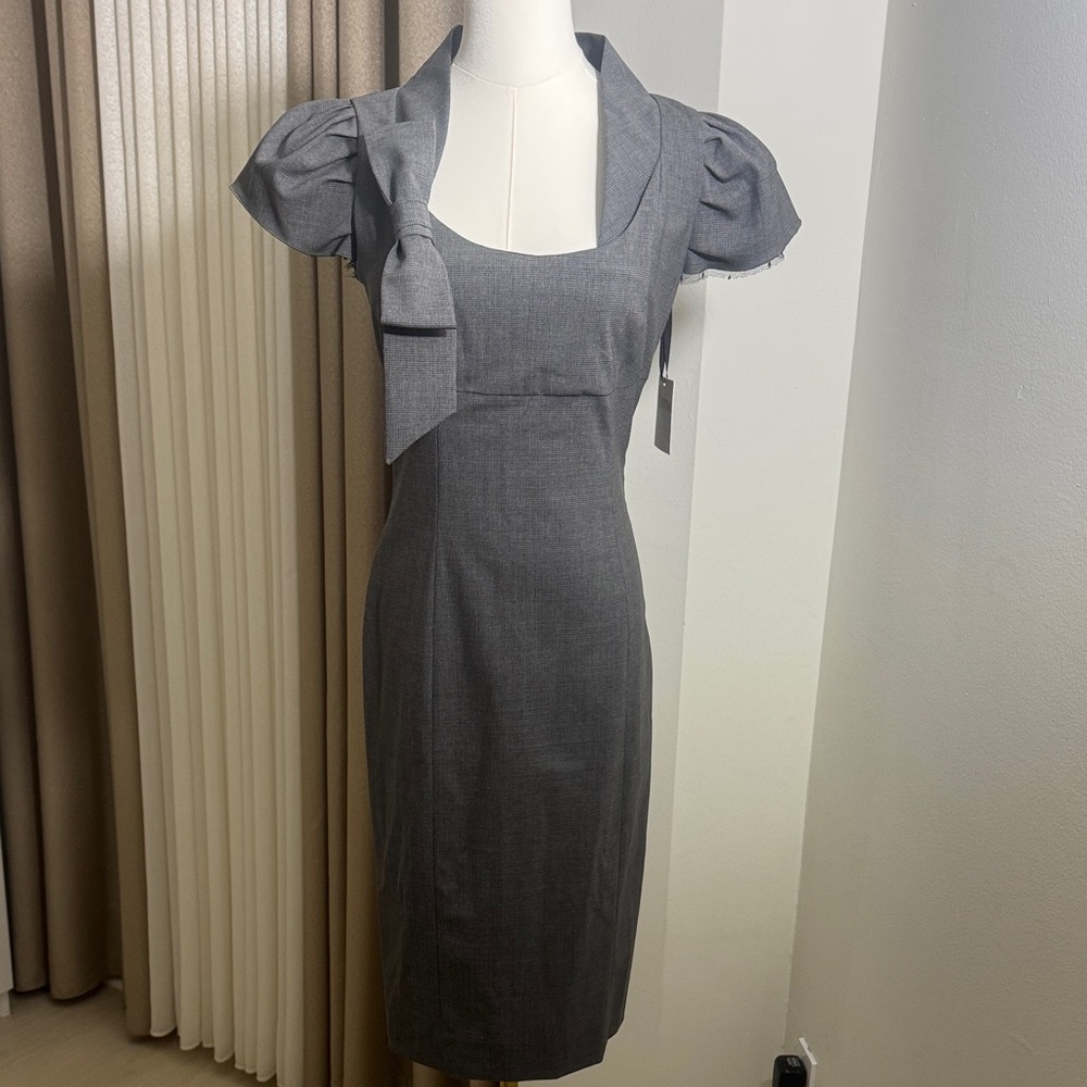 RED Valentino Charcoal Gray Midi Dress
